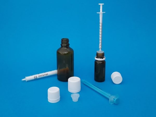 Capsules DIN18 avec insert pour seringues orales doseuses
